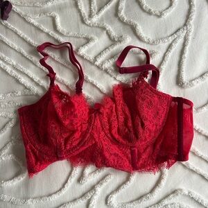Victoria's Secret Vibrant Red Lace Bra
